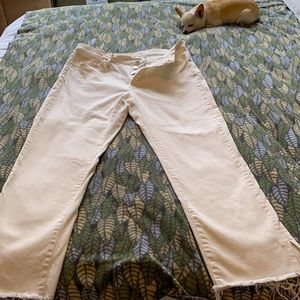 J Crew Trademark Denim cream vintage jean